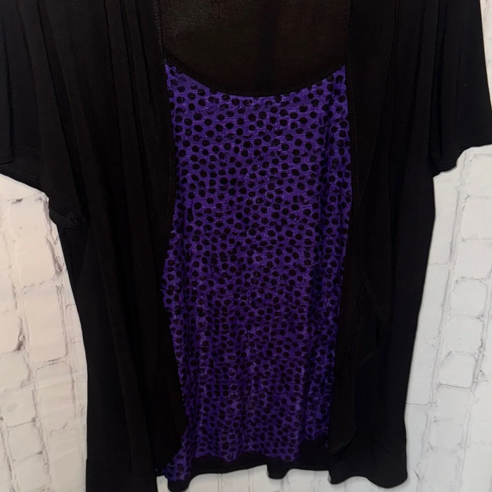 Rachel Rachel Black and Purple Women's Blouse - Picture 4 of 7